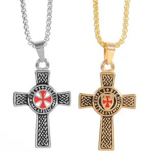 قلادة قلادة الماسونية الصليب للرجال, سحر الهيب هوب, اكسسوارات مجوهرات الشرير, هدية عيد الميلاد, اتجاه جديد أعلى 12 مبيعات ماسونية متقاطعة - رقم 9