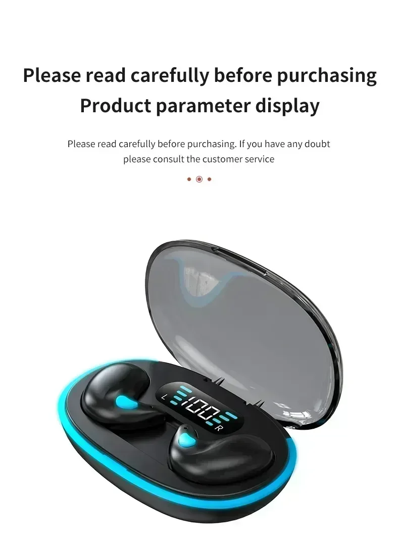 X55 Unsichtbare Kabellose Kopfhörer - TWS Bluetooth Unsichtbare In-Ear Geräuschunterdrückende Sport-Kopfhörer IPX5 Wasserbeständig – Detail 19