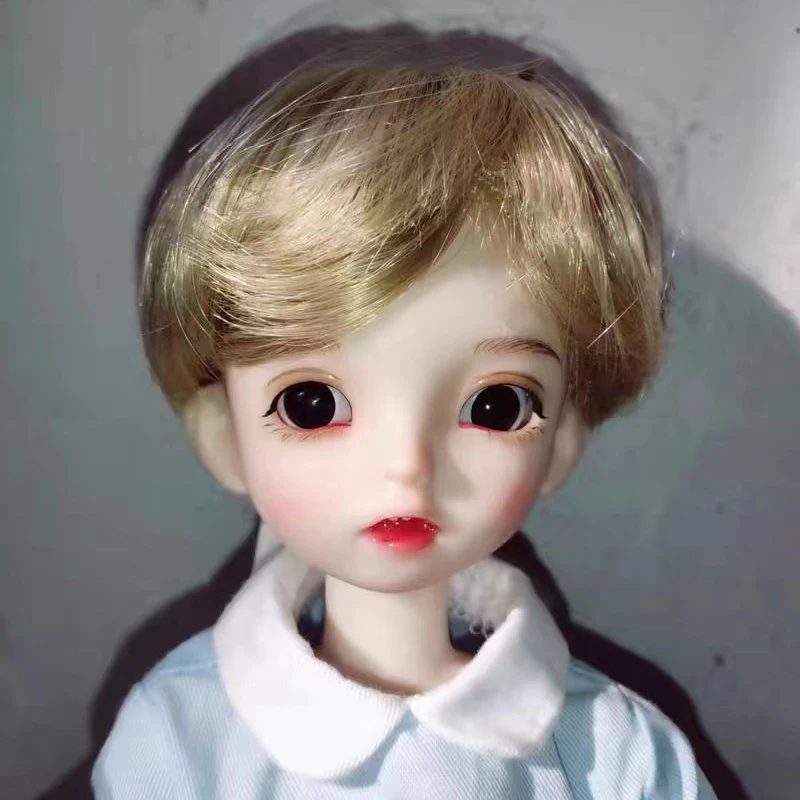 귀여운 1/6 BJD 인형 가발, 30cm 인형 가발, SD 인형 헤어 액세서리, 장난감 선물 (16.5 ~ 17.5cm 머리 둘레 정장)