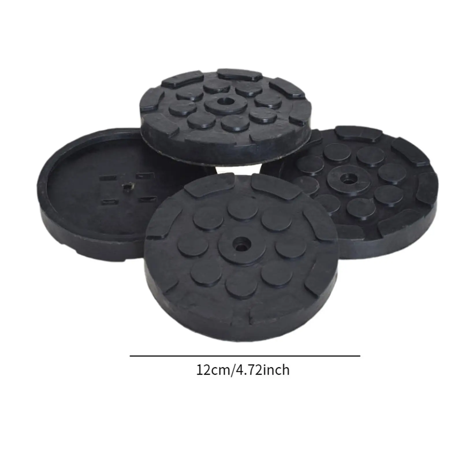 4Pcs Car Jack Rubber Pads Round Stable Universal Rail Pinch Weld Adapters