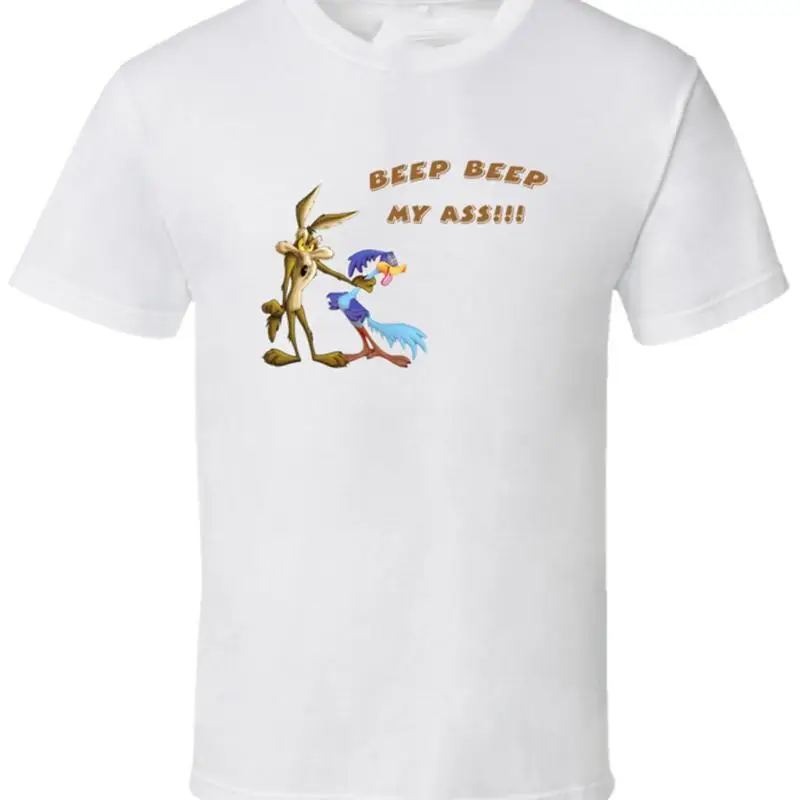 The Road Runner FUNNY Beep My As s white T shirt XB498