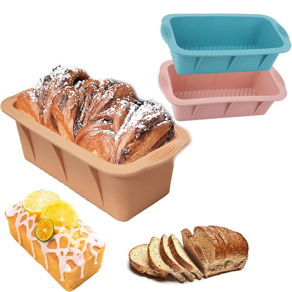 Rectangular Silicone Bread Pan Mold Toast Bread Molds Cake Trays Long Square Cake Mould Bakeware Non-stick Baking Tools