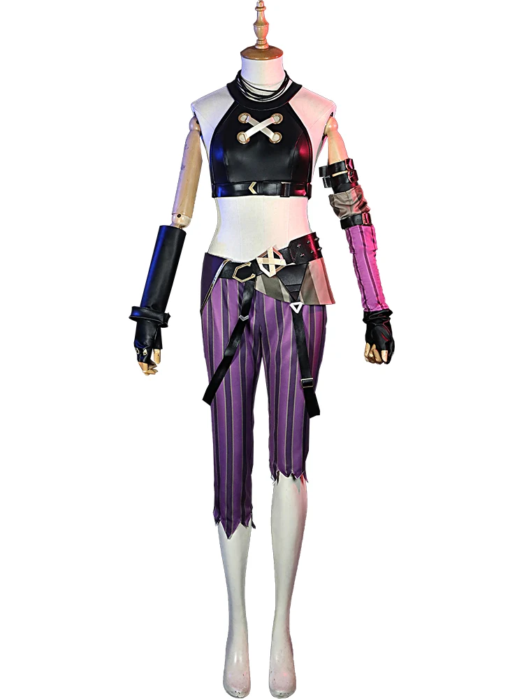 Jinx Cosplay League Of Legends LOL Jinx Arcane Cosplay Costume Game Suit Halloween Carnival Party Role Play Clothing