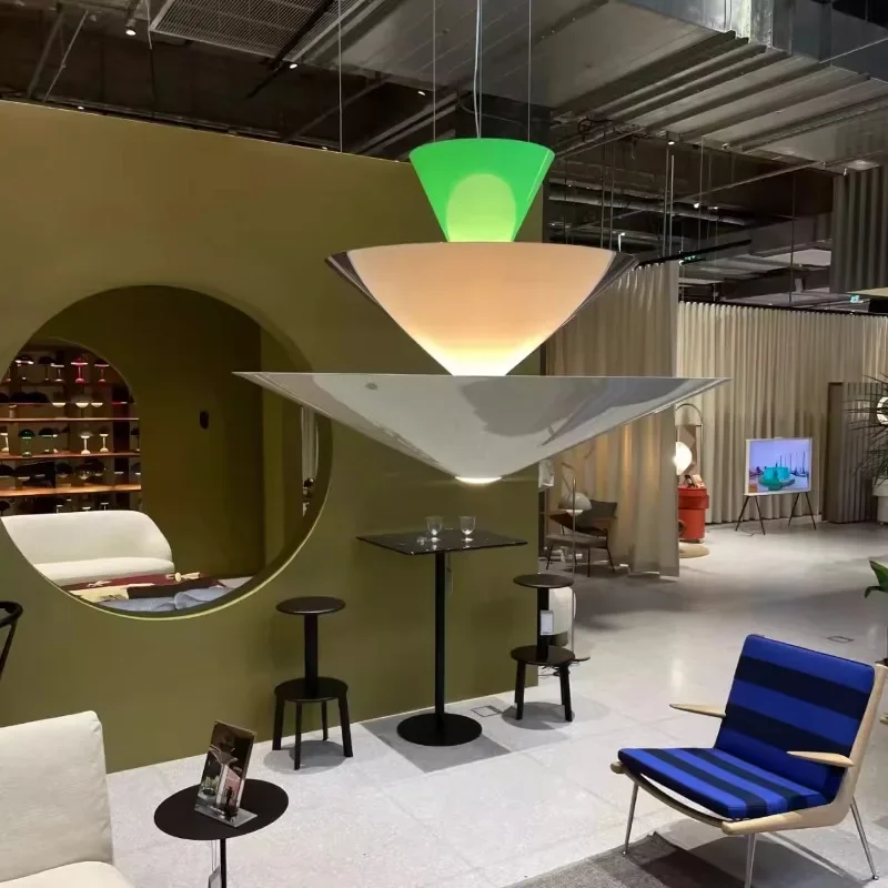 

Contemporary Multi-Layer Pendant Light in Green and Blue for Dining Room Bedroom Living Room Bar LED Lighting Decorative Lamp