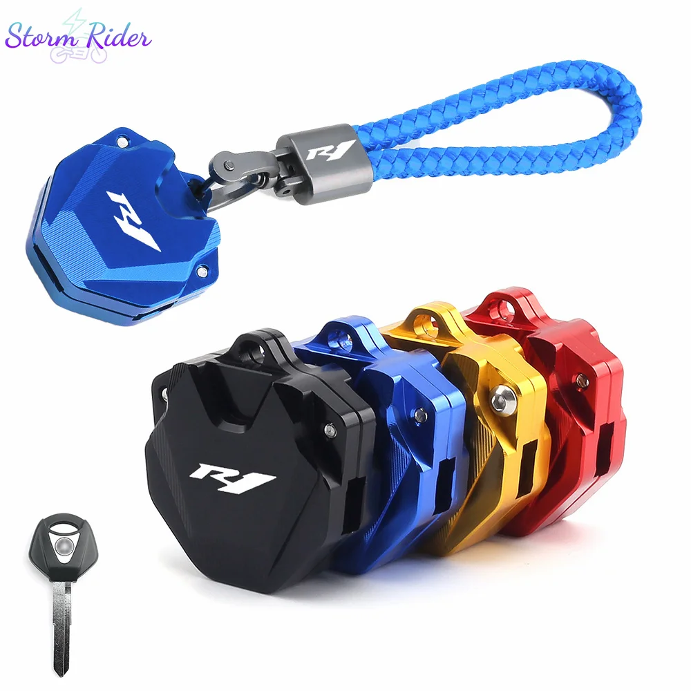 Porte-clés de moto pour YAMAHA YZF, R6, R3, R1, R7, YZFR6, YZFR3, YZFR1, nouvelle coque de clé, housse de clé, porte-clés, accessoires CNC Porte-clés de moto pour YAMAHA YZF, R6, R3, R1, R7, YZFR6, YZFR3, YZFR1, nouvelle coque de clé, housse de clé, porte-clés, accessoires CNC