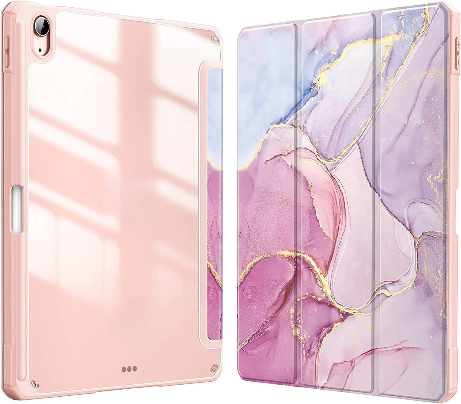 Marmor Dreifach Faltbare Acryl-Hülle mit Stifthalter für iPad Air 11 Pro 11 Auto-Aufweckfunktion Stoßfest – Detail 9