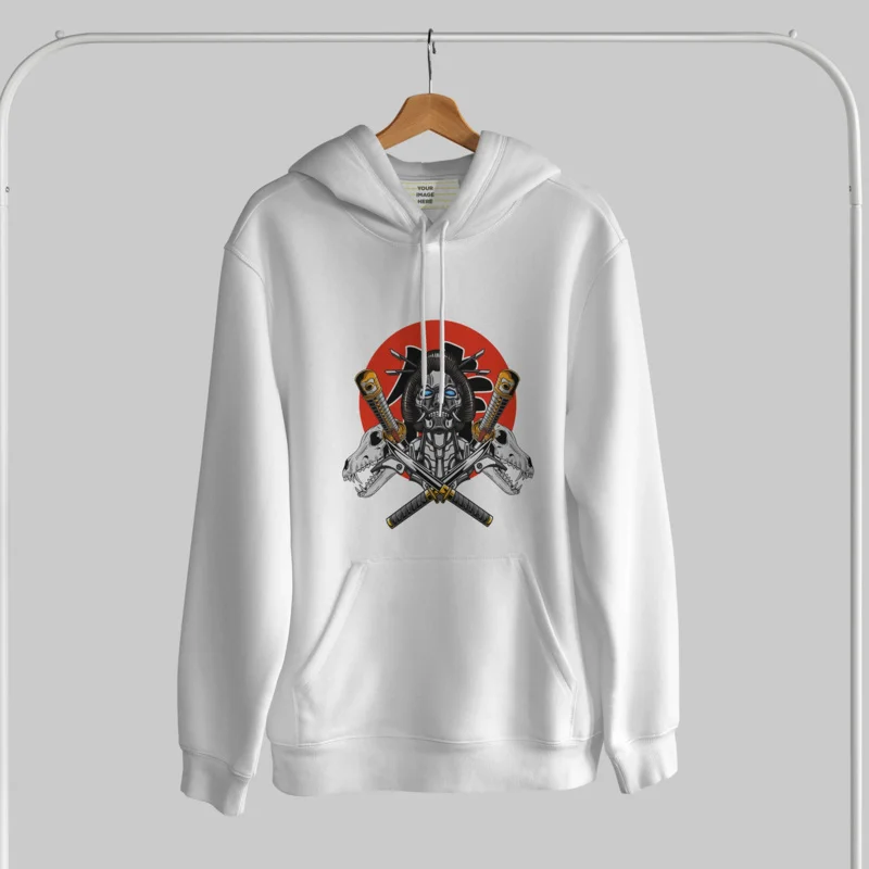 Cartoon Japanese samurai demon DTF Thermo Sticker Decals Heat Transfer On Clothes Iron On Patch For Hoodies Press Printing