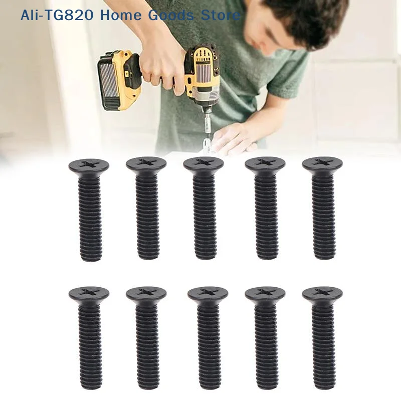 [W] 10Pcs Fixing Screw M5/M6 22mm/25mm Left Hand Thread For UNF Drill Chuck Shank Adapter Power Tool Replacement Accessories