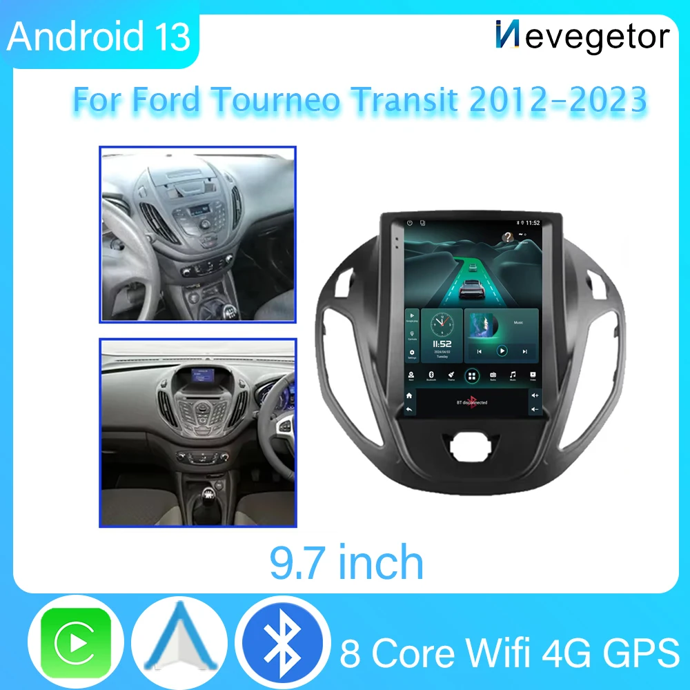 

9.7 inch Screen For Ford Tourneo Transit 2012-2023 Android Car Radio Multimedia Video Player navigation GPS stereo 4G WIFI BT