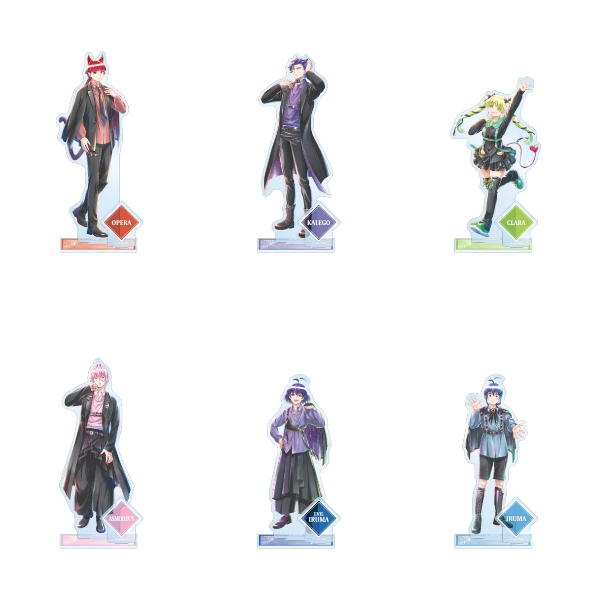 15CM Welcome to Demon School Keychain Stand Model Characters Ornament Accessories Good Birthday Collection Gifts