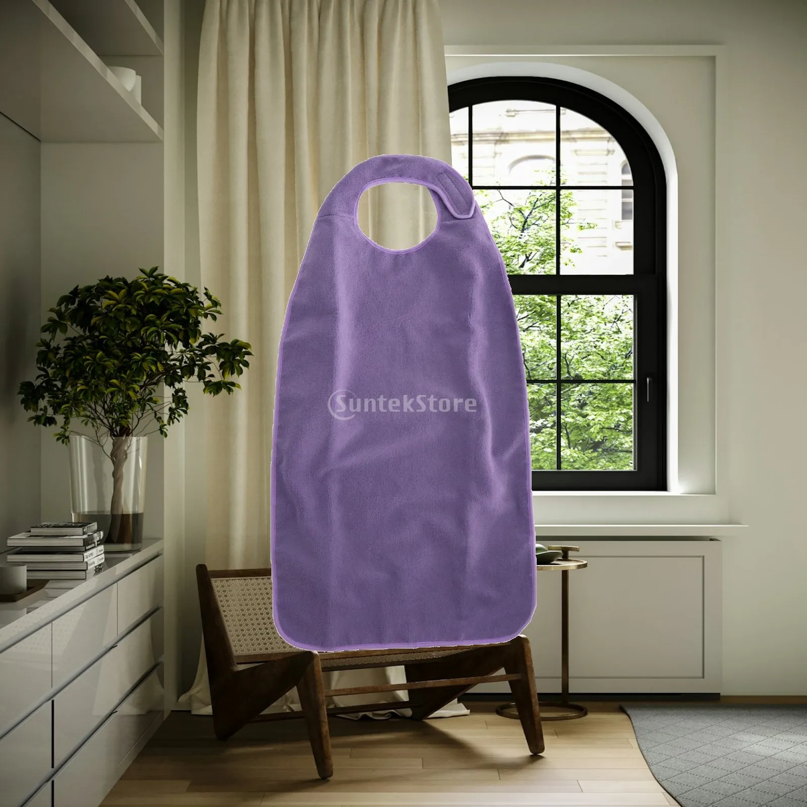 Adult Terry Cloth Bib Waterproof Meal Protector Apron for Seniors Eating Assistance Washable
