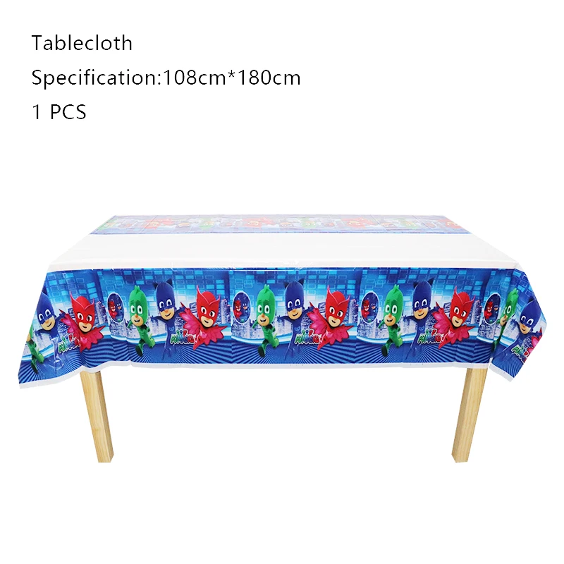 Pjm Maske Geburtstag Party Dekoration Aluminium Folie Ballon Für Kind Event Liefert Einweg Geschirr Banner Hintergrund Geschenk