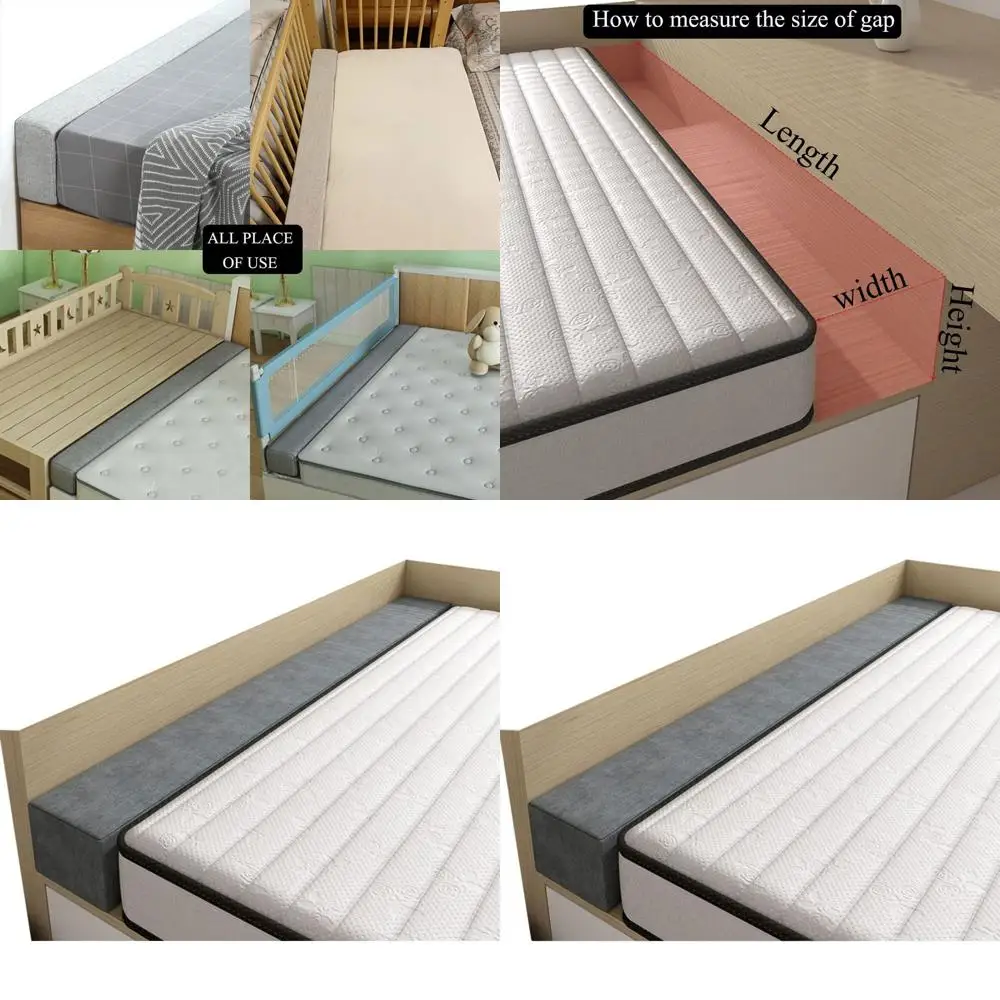 

Full Size Headboard Gap Filler, 54x8x8 Inch Bolster Pillow, Mattress Space Extender & Sofa Crack Stopper