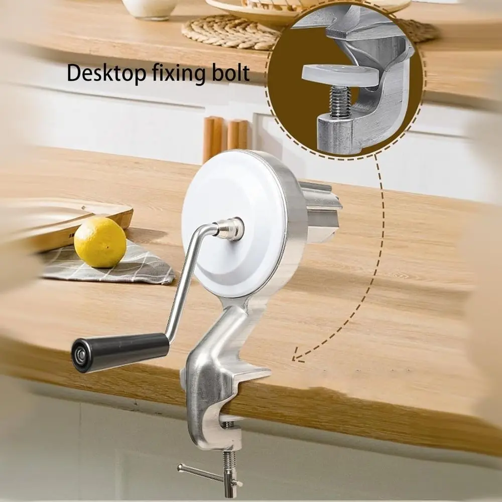 Aluminum Alloy Manual Pasta Machine Hand Cranking Removable Pasta Maker Adjustable Clamp Manual Noodle Making Press Machine