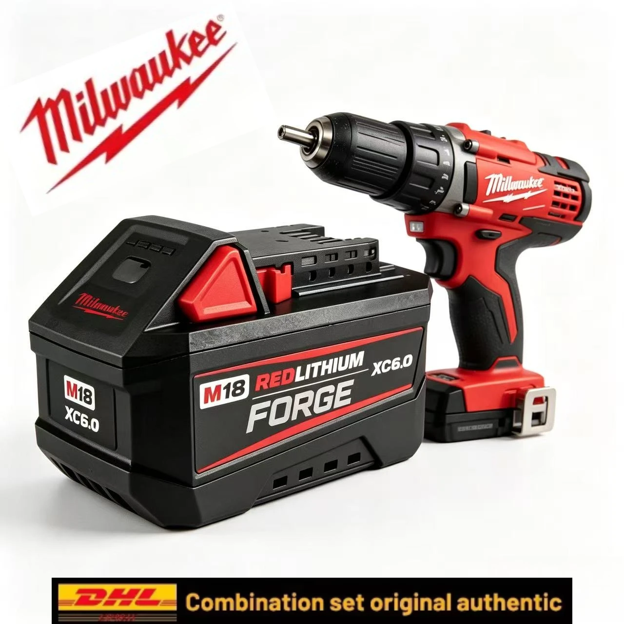 

Genuine MilwaukeeM18 6.0Ah Lithium Battery Authentic Long Lasting Power Fit Impact Driver Drill Saw Grinder Cordless Power Tools