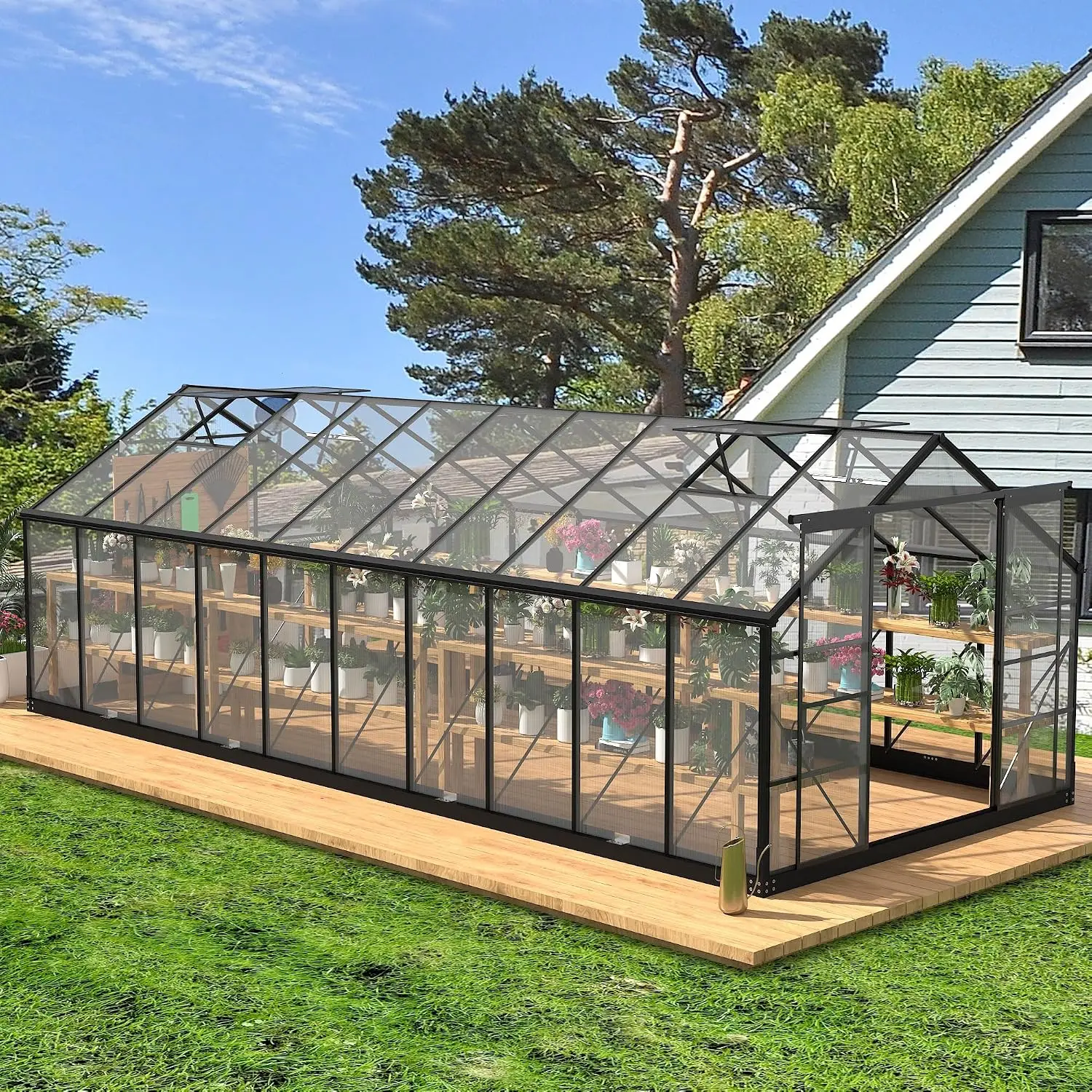 Polycarbonate Greenhouse Aluminum Frame - Polycarbonate Greenhouses, 8x16 FT Green Houses