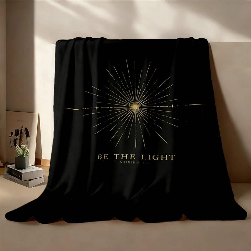 Be The Light Warm Blanket Minimalist Christian Soft Blanket Matthew 5 14 Bible Verse Comfy Celestial Faith Flannel