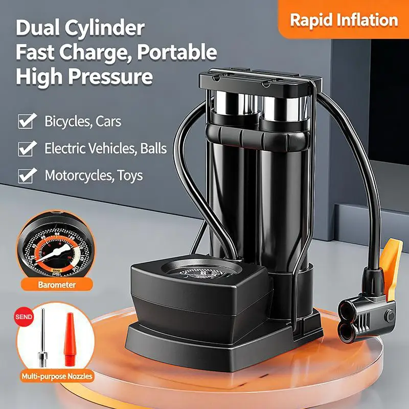 Foot Pump Car Tire High Pressure Electric Motorcycle Foot Pump Car Inflation Pump Car Air Pump Car Pump