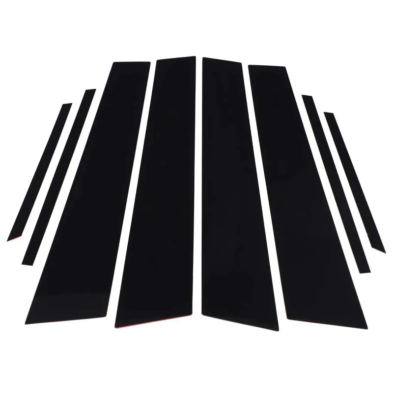 For Subaru WRX Levorg 2015-2021 XV 2018-2022 PC Black Car Door Window Center B Pillar Post Cover Trim Exterior Car Accessories