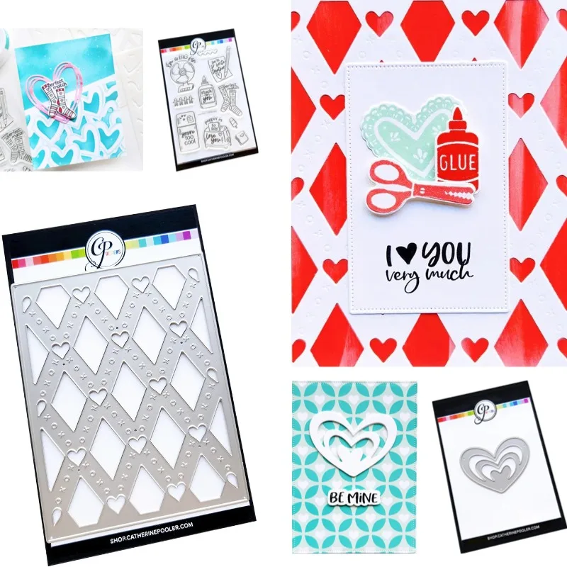 Toaster Refrigerator and Toast Valentines Day New Metal Cut Dies and Clear Stamps Stencil Scrap Booking to Make Engraving 2025