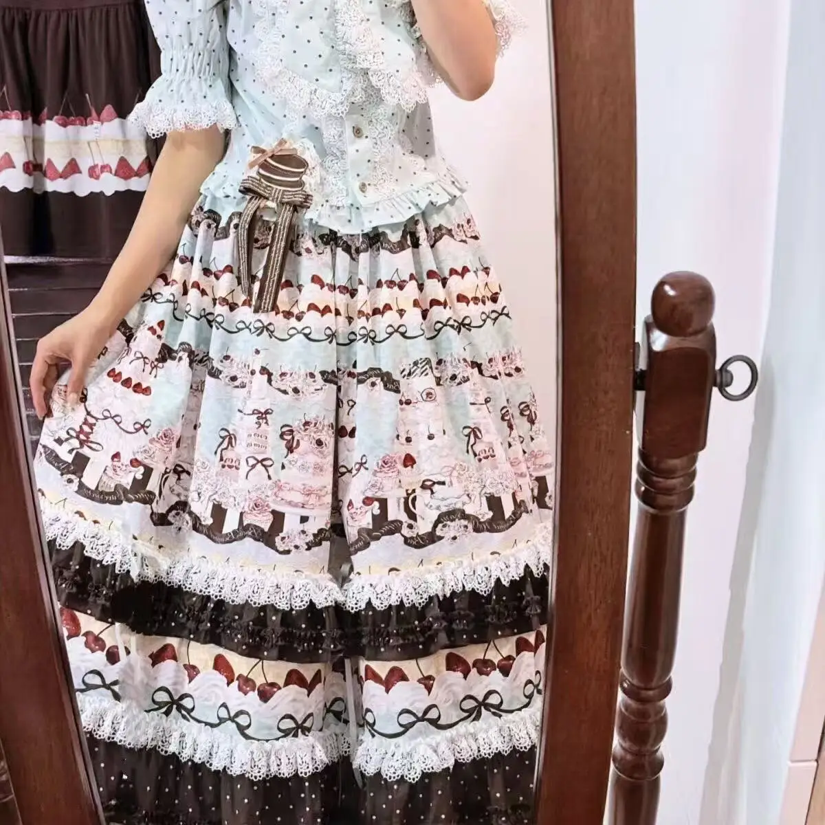 High-end Autumn 2026 Trend Sweet Long Skirts For Women's A Line Patchwork Mid-length Party Skirts Faldas Woman Clothing