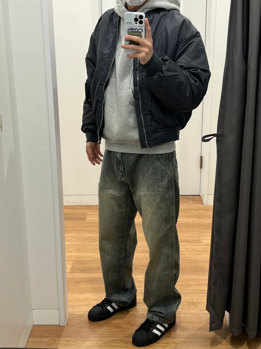 

Retro Waed American Vibe High Street Yellow Clay Dye Men's Loose Wide Leg Straight Cut Jeans Youth Casual Wear Long Trousers