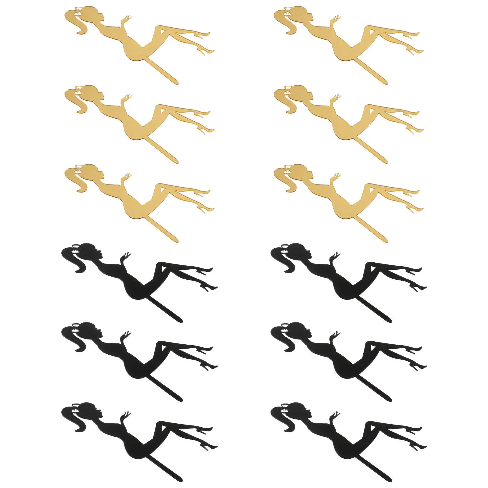 

12Pcs Figure Cake Toppers Acrylic Picks for Party Baking Wedding Dessert Decoration Creative Cake Decorations