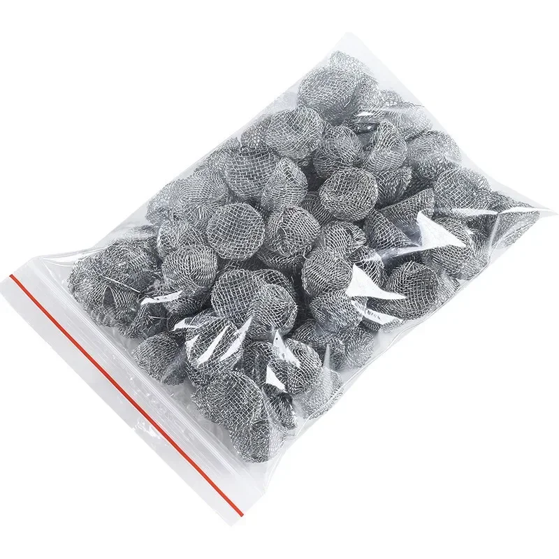 100Pcs/set Tobacco Smoking Pipe Metal Filter Screen Steel Mesh Rimmed Dome Bong