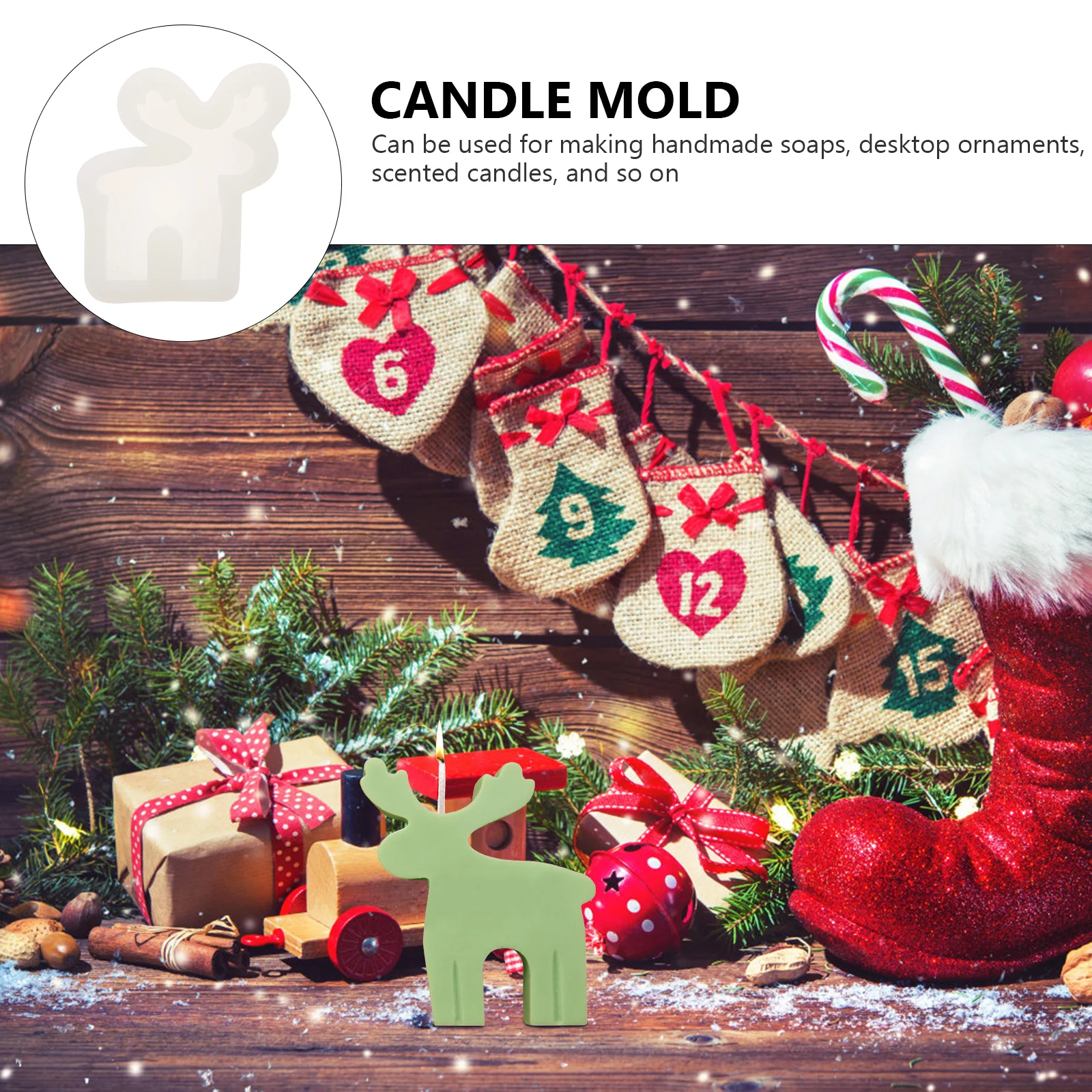 

DIY Silicone Elk Shaped C Mold for Making Scented C les H made Soaps Reusable Nonstick Easy Clean Storage Hardware