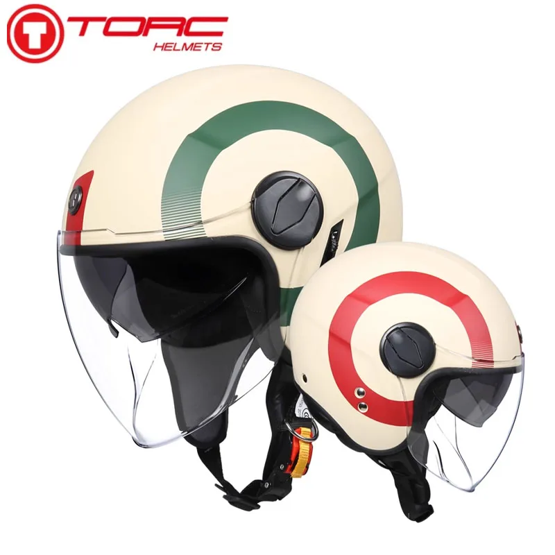 

Для TORC 3/4 мужской и женский мотоциклетный шлем с открытым лицом, байкерский шлем, ретро электрический велосипед, скутер, мотоциклетный шлем из АБС-пластика