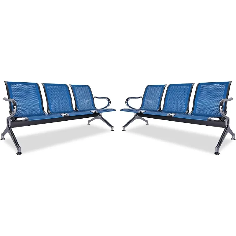 Chaises d'Attente d'Aéroport, Bancs Salle d'Attente Bureau  Salon, Chaises  Réception avec Bras, (Lot de 2)