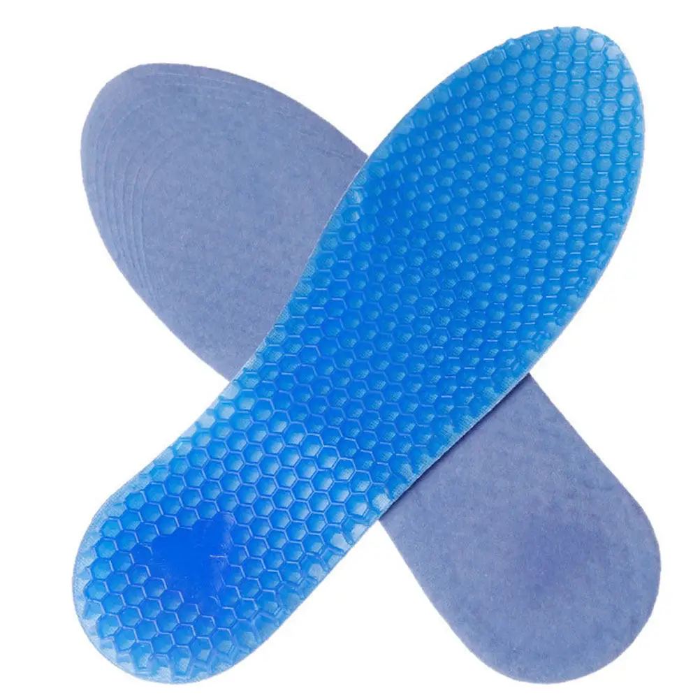 

1Pair Durable Supportive Insoles Size L 41-46 Blue Massage Buffer Foot Care for Men Women Children Massage Insoles