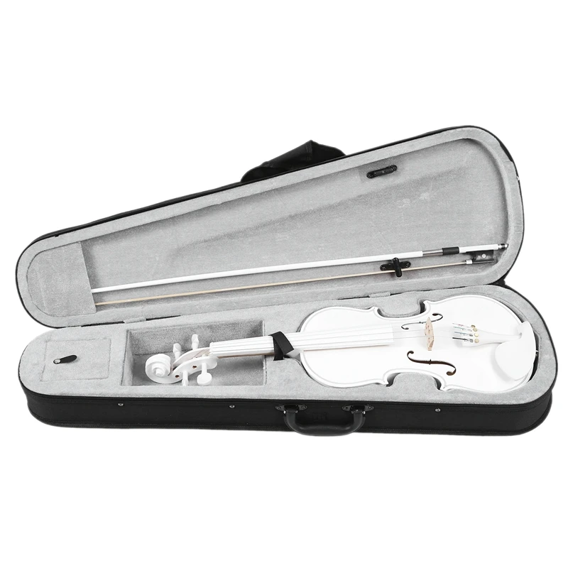 

Quality Student Violin 4/4 Full Size Violin Violin Set Child Beginner White Violin