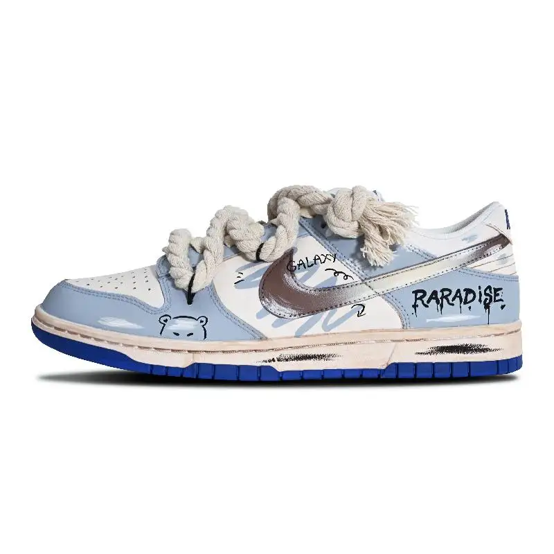 

【Настроить】Nike Dunk Обувь для скейтбординга Мужские низкие синие/коричневые/черные кроссовки DV0831-104