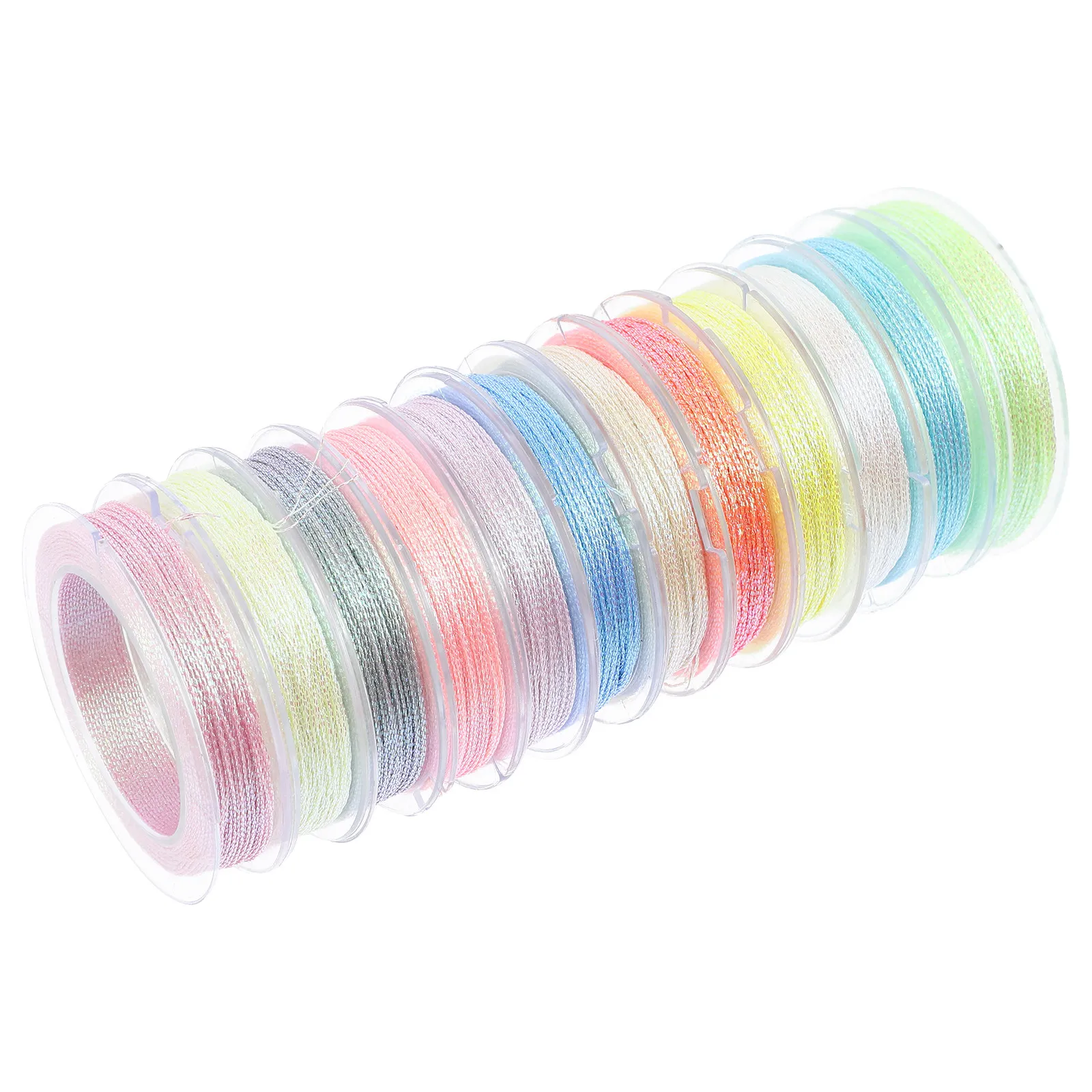 12 Rolls Glow-in-The-Dark Polyester Embroidery Thread for DIY Crafts Costumes Cross-Stitch Pillowcases Christmas Decor Luminous