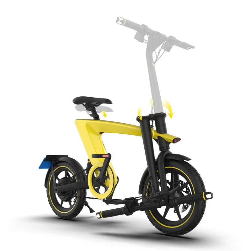 2024 Best Sale 14-inch Two Wheels Electric and Pedal Assistant Hybrid 250W 400W Motor Portable Folded Electric Bike Wholesaler