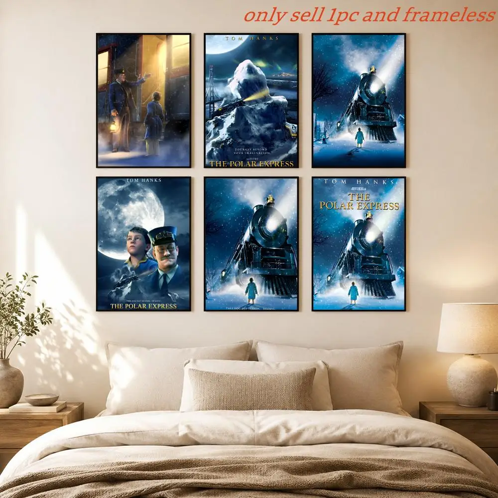 Films T-The Polar Express Poster HD Home Sticky Wall Waterproof Home Living Room Bar Aesthetic Decor