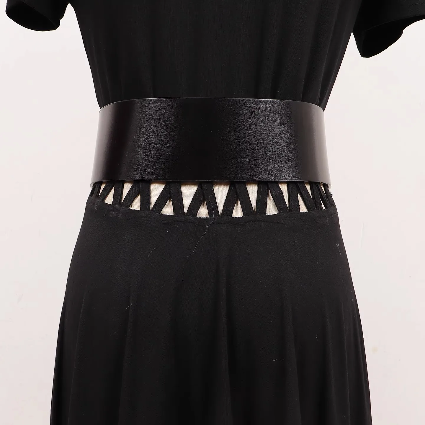 Sabuk Kulit Asli Wanita Model Vintage dengan Gesper Emas, Korset Gaun Wanita, Ikat Pinggang Dekoratif, Sabuk Lebar R3137