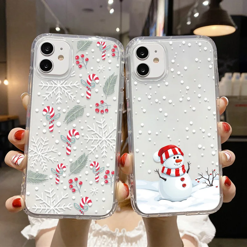 Happy New Year Gifts Phone Case For iPhone 14 Pro Merry Christmas Case iPhone 16 15 13 12 11 Pro Max XR XS Max 7 8 Plus SE Cover