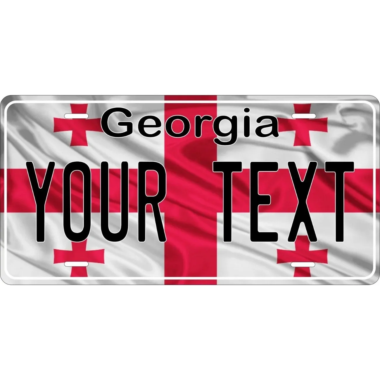 

Custom Personalized Georgia Flag Wave Decorative Tag Waterproof Dustproof Wall Hanging Ornament