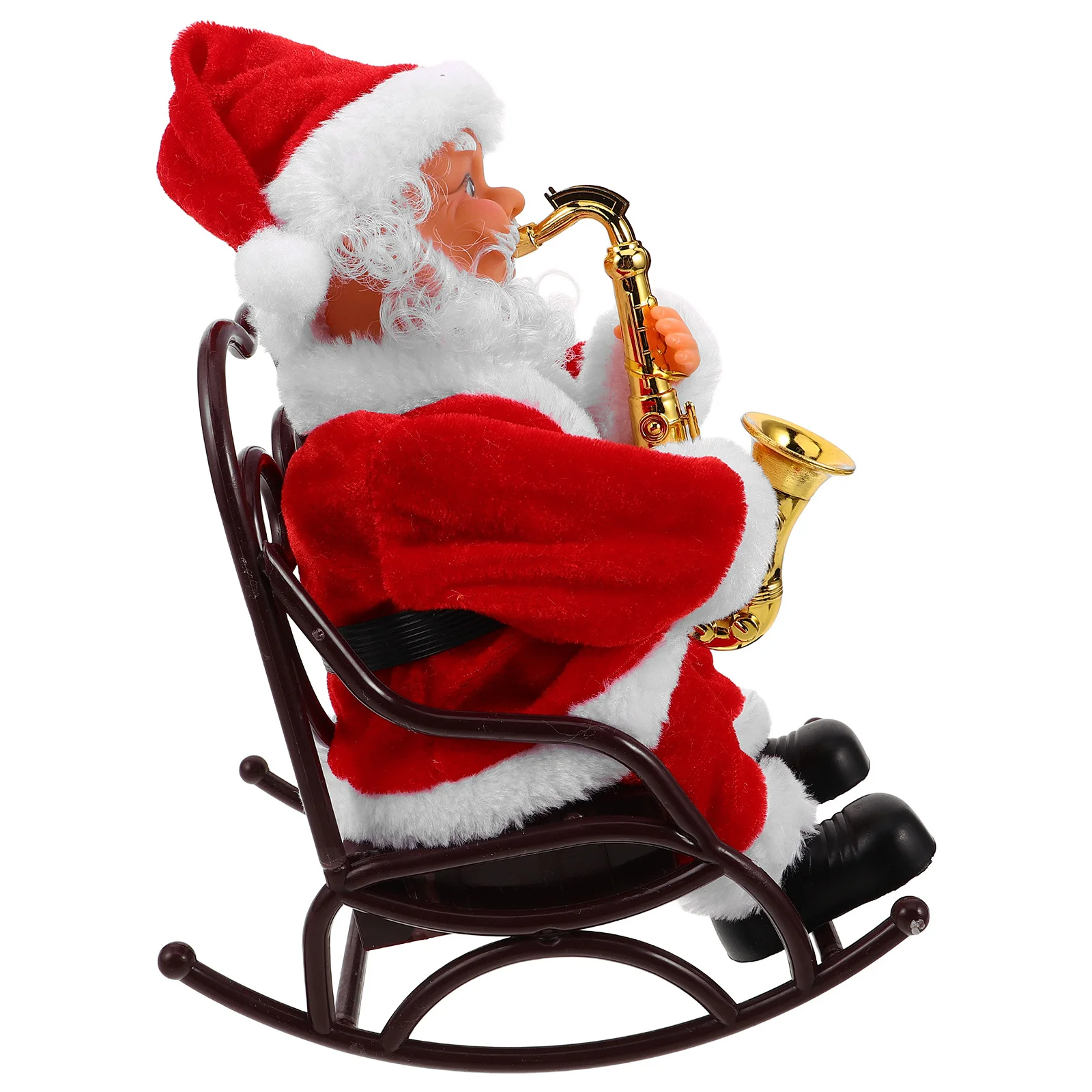 

Festive Electric Santa on Musical Chair Christmas Decoration - Adorable Singing Santa for Holiday Gathering Entertainment and