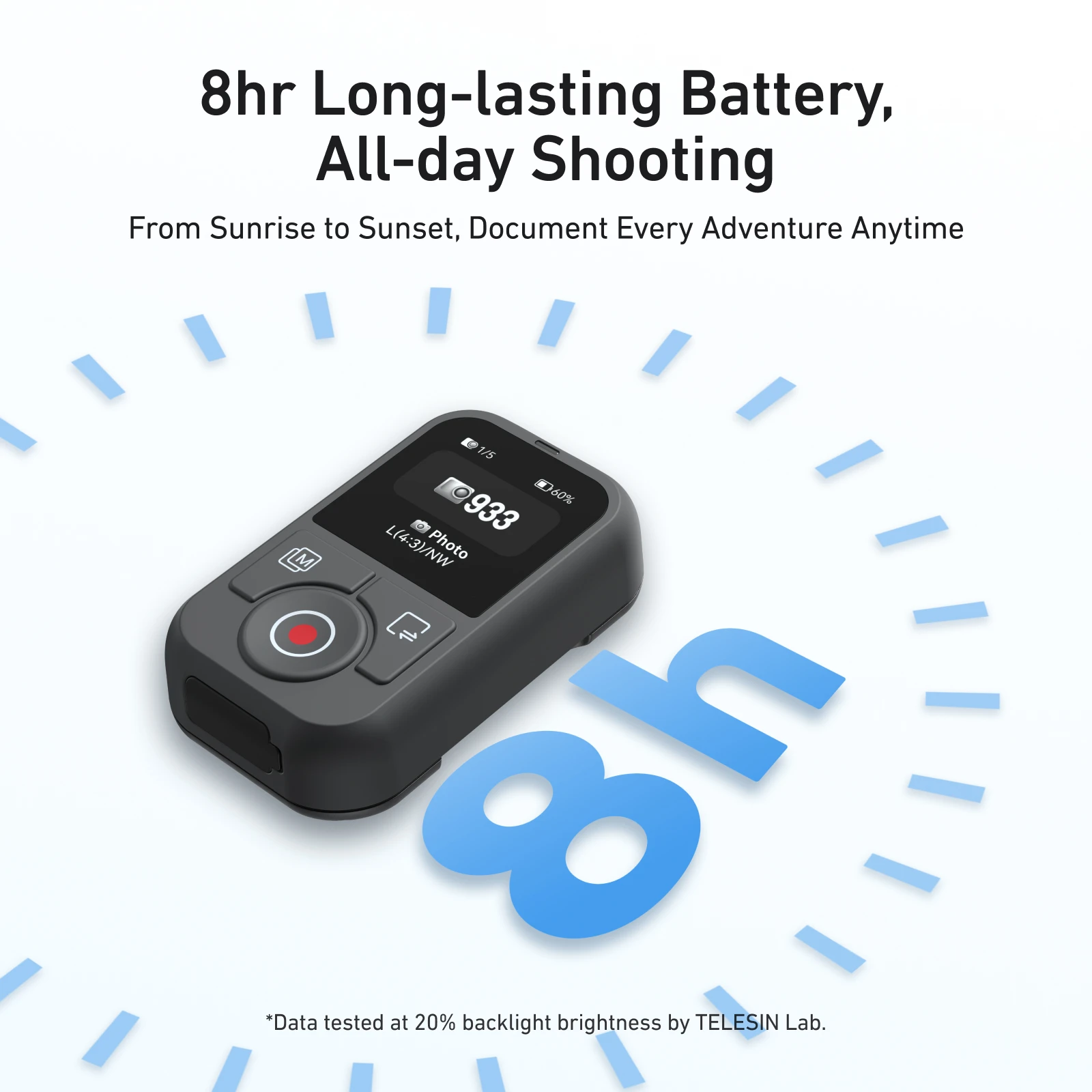 【new-listing】telesin-t13-bluetooth-remote-control-perfect-shooting-companion-for-dji-action-6-5-pro-4-osmo-360-cameras