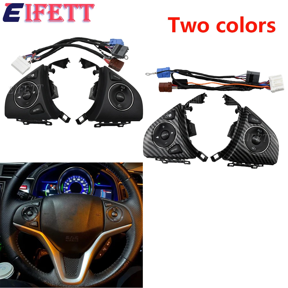 Available In 2 Colors Buttons Switch For Honda Fit 2015-2018 CITY XRV HRV Car Steering Wheel Audio Radio Remote Cruise Control