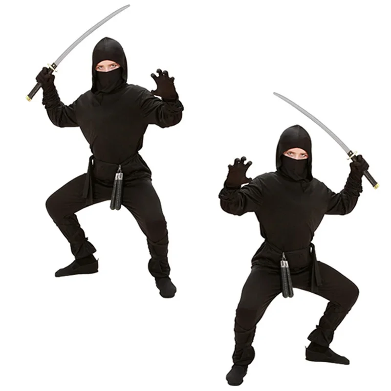 Ninja Kind Kostüm Party Kostüm Jungen Halloween Phantasie Mantel Superhero Cosplay Kostüme Ninja Kleidung Kinder Geschenk