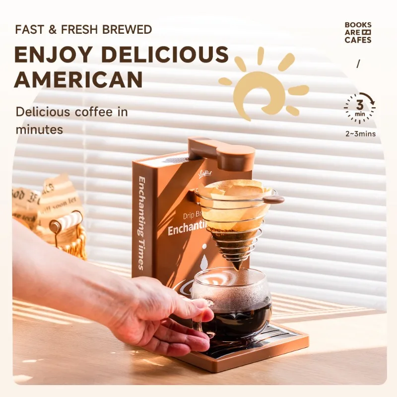 Simple Delivery Coffee Machine Portable Home Foldable Disassembly Automatic Manual Flat Panel Drip American Coffee Machine