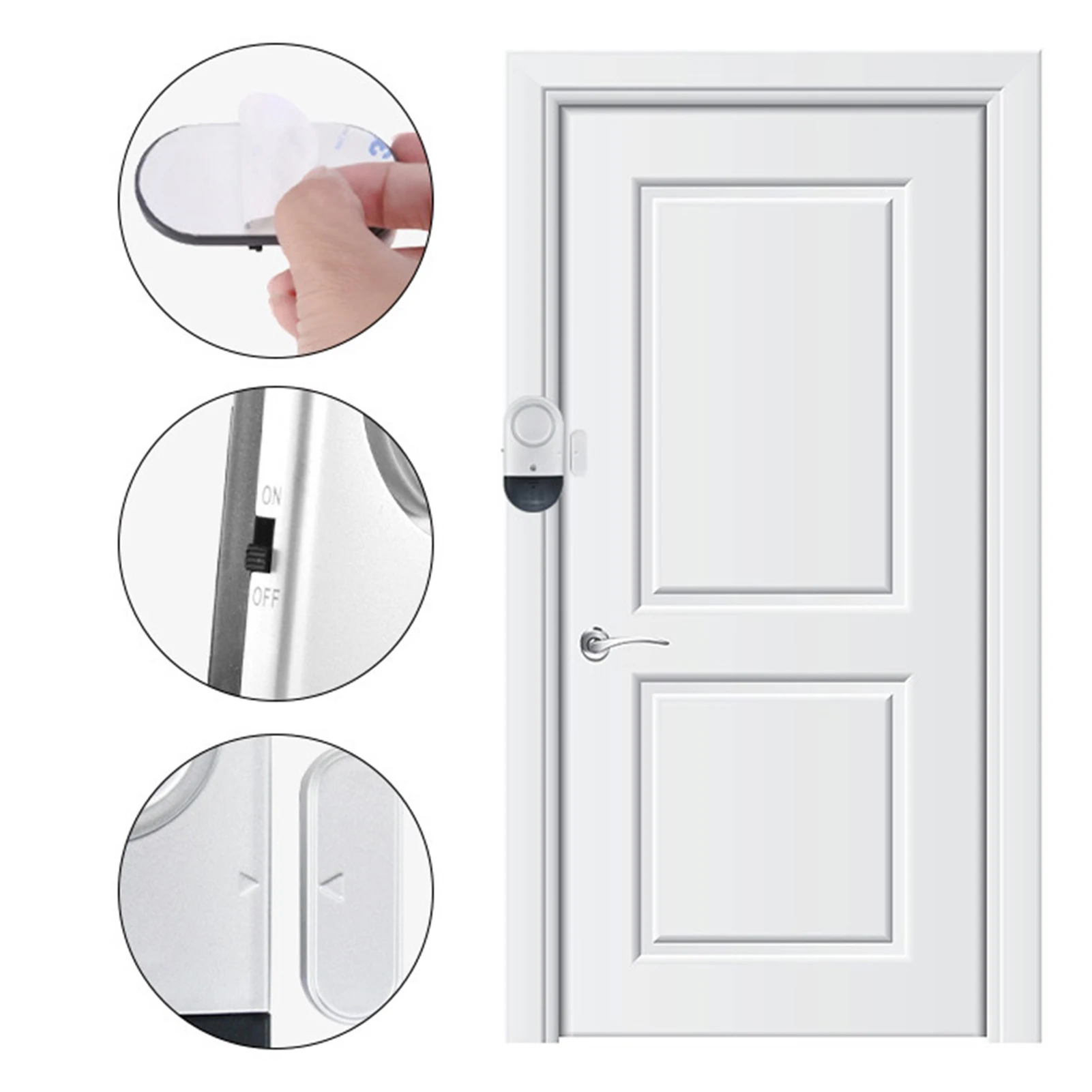 Alarme de sécurité sans fil pour porte d'entrée, alarme de porte et de fenêtre, super forte, 125dB, tendance e pour la porte d'entrée, gardez votre maison, piscine, armoire, affaires