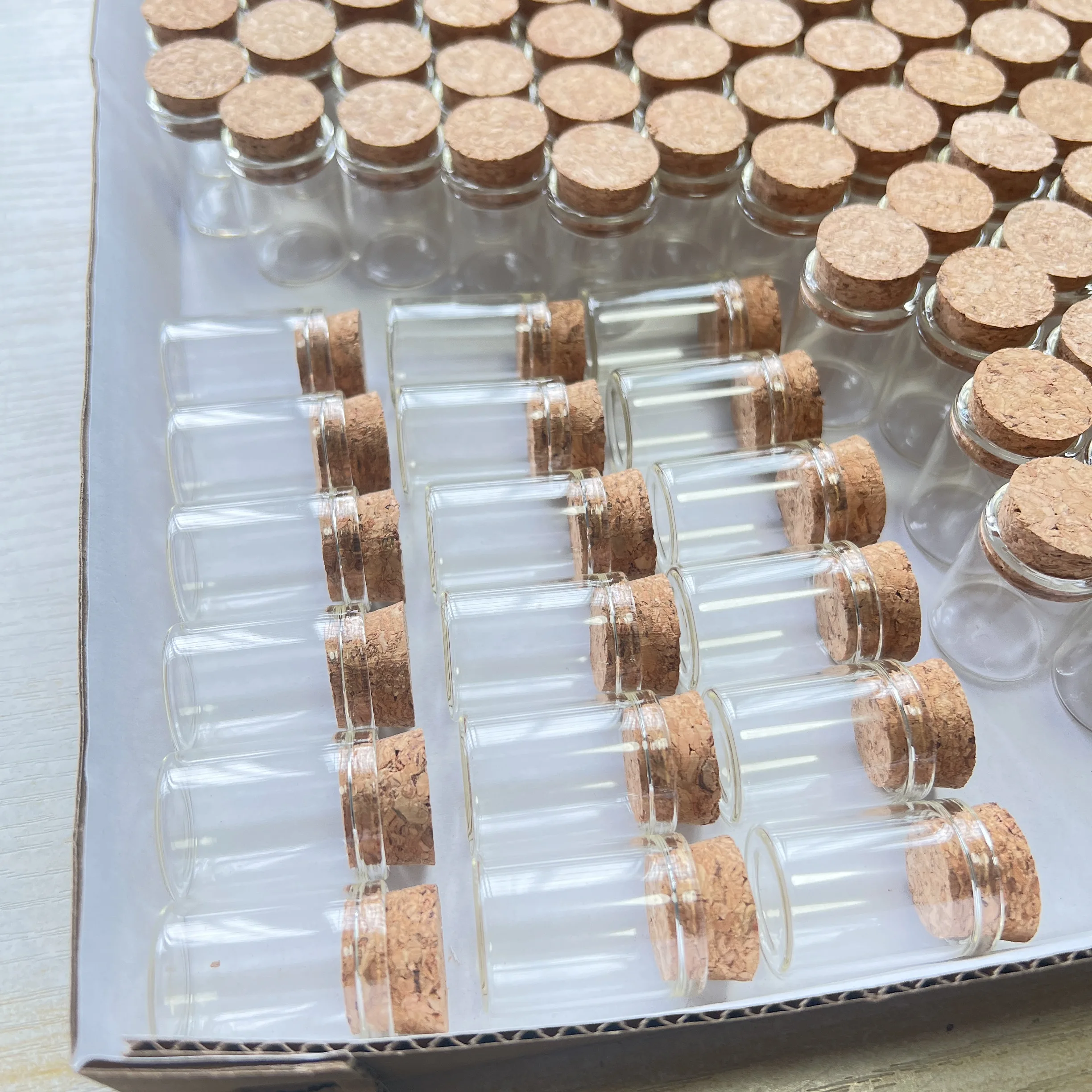 50/100 pcs 5ml Mini Glass Bottle 17×22×30mm Tiny Wishing Glass Jars Vial Test Tube Cork Stopper Cute Diy Craft Container
