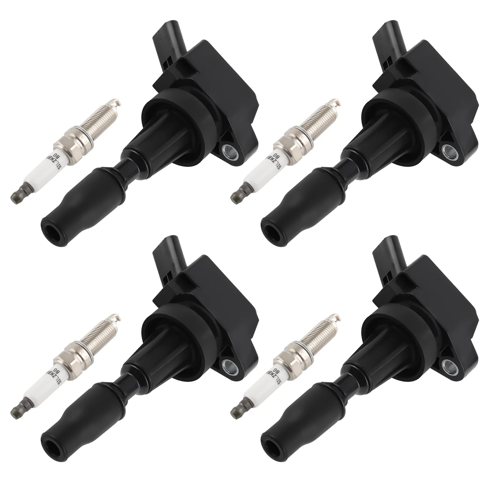 

4 катушки зажигания и 4 свечи зажигания для Hyundai Elantra Kona Kia Forte Optima UF817