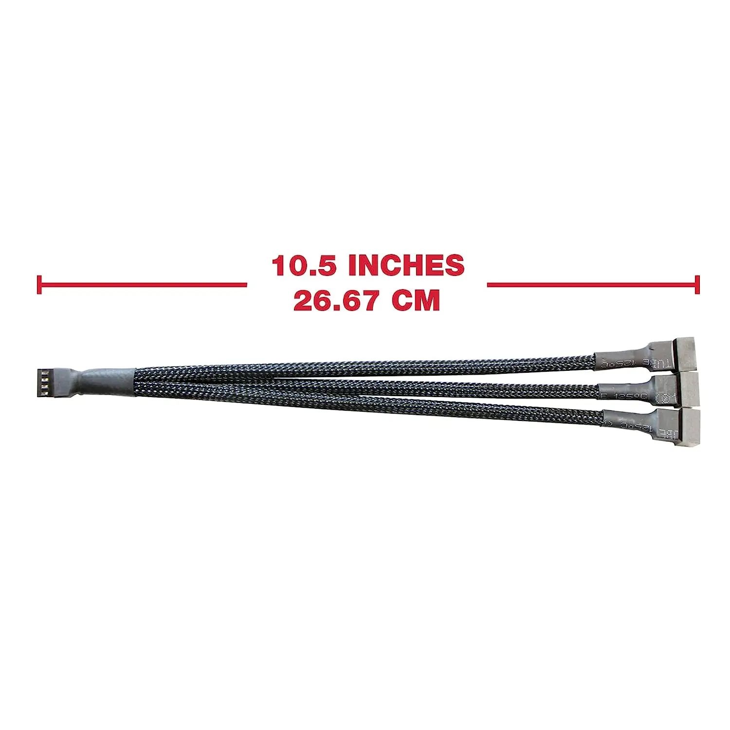 4-pin 1 to 3 Way PWM Fan Splitter Cable Cooled 1 to 3 Way Tap Sleeve Extension Braided Cable Extension Fan Connector