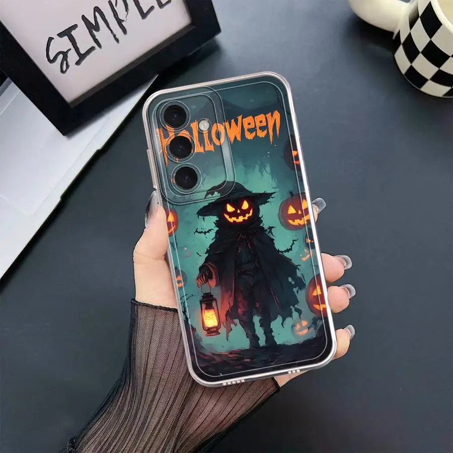 เคสโทรศัพท์ลายผีฮาโลวีนสุดเท่ สำหรับ Samsung Galaxy A71 A50 A52s A12 A16 A17 A21s A32 A52 A51 A72 A31